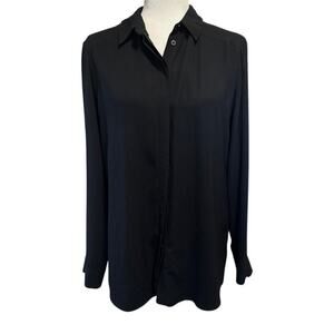 MM.LaFleur Black Button-Down Blouse Women’s Size 8